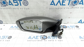 Дзеркало бічне ліве у зборі Hyundai Sonata 11-15 7 пінів, поворотник, підігрів, срібло