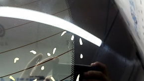 Дверь багажника голая со стеклом Lexus RX350 RX450h 10-15 тонировка, черный 212, коррозия, царапины на стекле