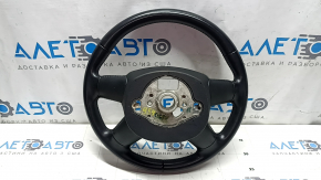 Руль голый Audi A4 B8 13-16 кожа черный, без кнопок, 4 спицы, царапины