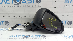 Зеркало боковое правое в сборе Hyundai Sonata 20-23 8 пинов, поворотник, подогрев, BSM, белое