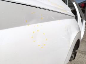 Четверть крыло задняя правая Hyundai Sonata 20-23 HEV на кузове, белая, вмятины