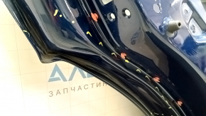 Дверь голая задняя левая Kia Niro 17-22 синий C3U, с верхним молдингом хром, замята, заломы, царапины
