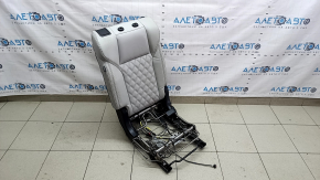 Спинка заднего ряда сидений 2 ряд правая Mitsubishi Outlander 22-26 с airbag, кожа серая, с подогревом, с каркасом, под химчистку