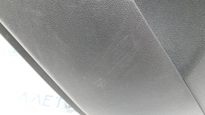 Обшивка двери карточка задняя правая Hyundai Santa FE 21-23 черная, под шторку, Harman Kardon, с накладкой под подогрев, вставка и подлокотник кожа черная, вмятины, царапины