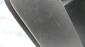 Обшивка двери карточка задняя правая Hyundai Santa FE 21-23 черная, под шторку, Harman Kardon, с накладкой под подогрев, вставка и подлокотник кожа черная, вмятины, царапины