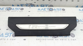 Накладка порога передняя правая Land Rover Range Rover Velar 18-23 черная с хромом, R DYNAMIC, царапины, сломано крепление
