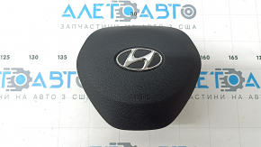 Подушка безпеки airbag в кермо водійська Hyundai Santa FE 19-23 чорна, іржавий піропатрон