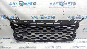Решетка радиатора grill Land Rover Range Rover Velar 18-20 тип 1, с эмблемой, черный глянец, графит молдинги