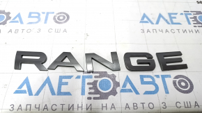Емблема напис RANGE капота Land Rover Range Rover Velar 18-23 графіт