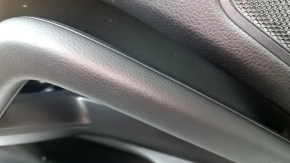 Обшивка двери карточка задняя левая Porsche Cayenne 19-23 Bose, кожзам черный, без шторки, подлокотник кожа черная, царапины, надрыв