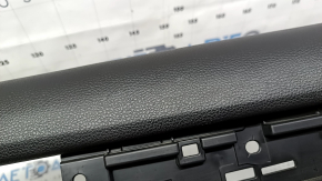 Обшивка двери карточка задняя правая Honda Accord 19-22 черная, с черной вставкой кожа, подлокотник черный кожа, без накладки, потерта