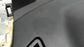 Торпедо передняя панель с AIRBAG Nissan Rogue 14-20 бежевая BOSE, с накладками и бардачком, треснуто крепление накладки, потерта, в клее