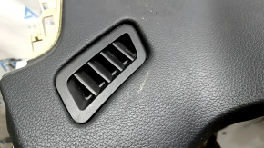 Торпедо передняя панель с AIRBAG Nissan Rogue 14-20 бежевая BOSE, с накладками и бардачком, треснуто крепление накладки, потерта, в клее