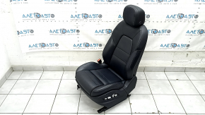 Водительское сиденье Porsche Cayenne 19-23 с airbag, электрическое, подогрев, вентиляция, кожа черная с перфорацией, Comfort, примято, царапины на спинке, под чистку