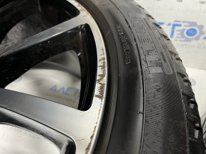 Комплект колесных дисков R21 x 11J ET58, R21 x 9.5J ET46 Porsche Cayenne 19-23 черные, с резиной, колпачками и датчиками, бордюрка
