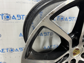 Комплект колесных дисков R21 x 11J ET58, R21 x 9.5J ET46 Porsche Cayenne 19-23 черные, с резиной, колпачками и датчиками, бордюрка