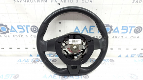 Руль голый Nissan Rogue 17-20 кожа черный, с подогревом, с кнопками, с накладкой, царапины