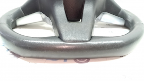 Руль голый Nissan Rogue 17-20 кожа черный, с подогревом, с кнопками, с накладкой, царапины