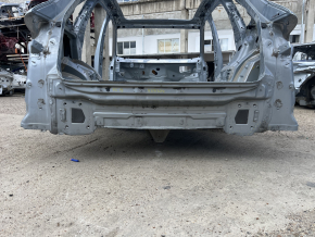 Задняя панель Porsche Cayenne 19-26 2 части, на кузове, серебро, примята