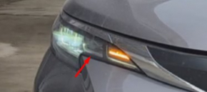Фара передняя правая Toyota Sienna 21-24 LED, LE, XLE, Led, выгорел центральный LED, тычка на хроме