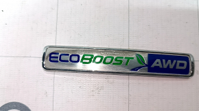 Эмблема надпись ECOBOOST AWD двери багажника Ford Edge 19-24 полезло покрытие