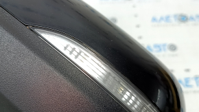 Зеркало боковое левое в сборе Ford Edge 19-21 9 пинов, черное, BSM, поворотник, подсветка, подогрев, трещины в поворотнике