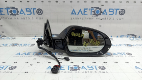 Зеркало боковое правое в сборе Audi A6 C7 12-18 14+2 пинов, подогрев, под автосклад, BSM, автозатемнение, поворотник, черное