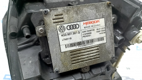 Фара передняя правая в сборе Audi A6 C7 16-18 рест LED, под полировку, сколы, выгорание LED