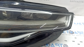 Фара передняя правая в сборе Audi A6 C7 16-18 рест LED, под полировку, сколы, выгорание LED