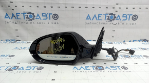 Дзеркало бічне ліве в зборі Audi A6 C7 12-18 14+2 пінів, під автосклад, BSM, поворотник, автозатемніння, чорне