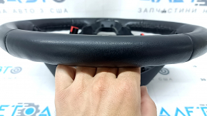 Руль голый Ford Edge 19-23 кожа черный, подогрев, потерт, царапины