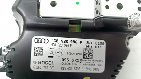 Щиток приборов Audi A6 C7 16-18 без ночного видения и проекции, 103к, царапины