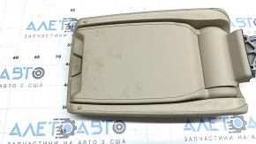Подлокотник центральной консоли Audi A6 C7 12-18 кожа бежевая, 2 части, под химчистку