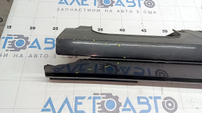 Порог правый Audi A6 C7 16-18 рест, s-line, черный, прижат, царапины, отсутствуют фрагменты
