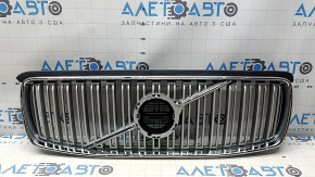 Решітка радіатора grill Volvo XC90 16-19 сіра, обрамлення хром, без камери