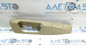 Накладка збоку сидіння водія BMW 3 F30 12-18 бежева, з накладкою, під електро, під хімчистку