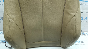 Обшивка спинки водительского сиденья BMW 3 F30 16-18 кожа бежевая, Sport, подогрев, под химчистку