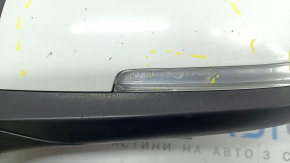 Зеркало боковое левое в сборе BMW 3 F30 4d 13-18 usa 5 пинов, крепление мат, поворотник, автозатемнение, белое, сколы, царапина на стекле, царапина на поворотнике