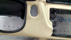 Торпедо передняя панель с AIRBAG BMW 3 F30 12-18 4d черная с бежевым без проекции, царапины, надломана сетка, под чистку