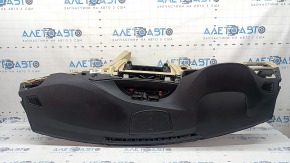 Торпедо передняя панель с AIRBAG BMW 3 F30 12-18 4d черная с бежевым без проекции, царапины, надломана сетка, под чистку