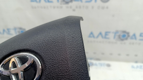 Подушка безопасности airbag в руль водительская Toyota Prius 50 16-22 черная, царапины
