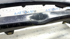 Бампер передний голый Toyota Prius 50 16-18 под парктроники, черный, примят, царапины, незаводские отверстия, надрыв