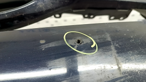Бампер передний голый Toyota Prius 50 16-18 под парктроники, черный, примят, царапины, незаводские отверстия, надрыв