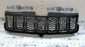 Решітка радіатора grill Jeep Grand Cherokee WK2 17-22 у зборі стільника хром, обрамлення чорний глянець