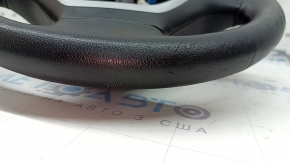 Руль голый BMW 3 F30 12-18 кожа черная, Sport, под лепестки с подогревом, с кнопками и накладкой, потерт, царапины