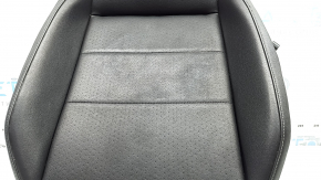 Обшивка подушки пассажирского сиденья VW Tiguan 18-19 кожа черная, перфорация, с подогревом, под чистку