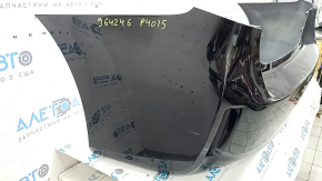 Бампер задний голый Toyota Prius V 12-17 без губы, черный, вмятины, царапины