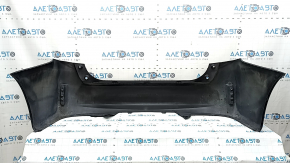 Бампер задний голый Toyota Prius V 12-17 без губы, черный, вмятины, царапины