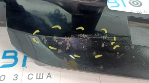 Бампер передний голый Toyota Prius V 15-17 рест, черный, трещина, трещины в креплениях, царапины