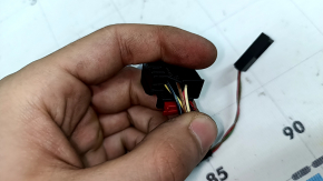 Зеркало боковое левое в сборе VW Tiguan 18-19 6+2 пинов, BSM, поворотник, подогрев, красное